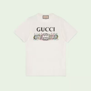 Logo bunny print cotton jersey T-shirt