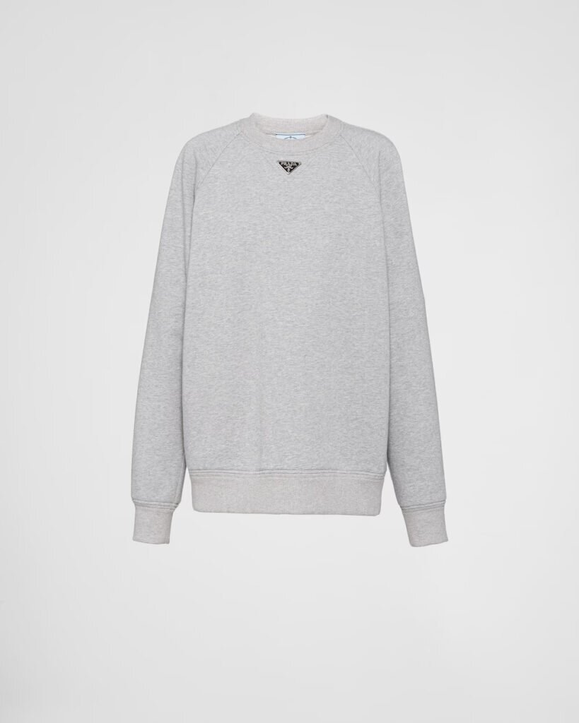 Prada Long-sleeved cotton sweatshirt