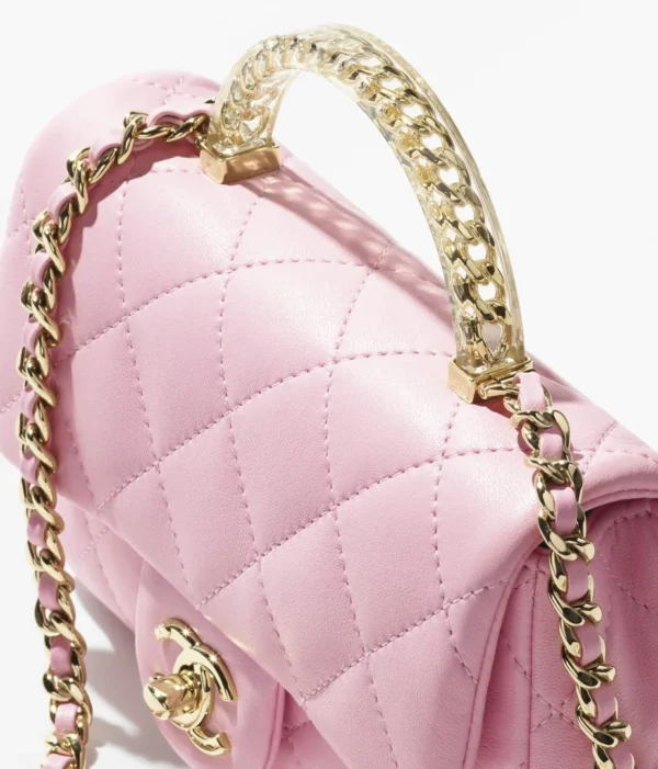 MINI FLAP BAG WITH TOP HANDLE - Image 4