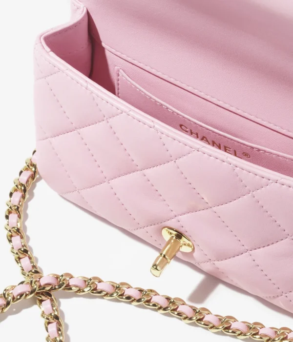 MINI FLAP BAG WITH TOP HANDLE - Image 3