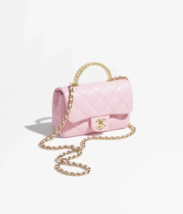 MINI FLAP BAG WITH TOP HANDLE - Image 2
