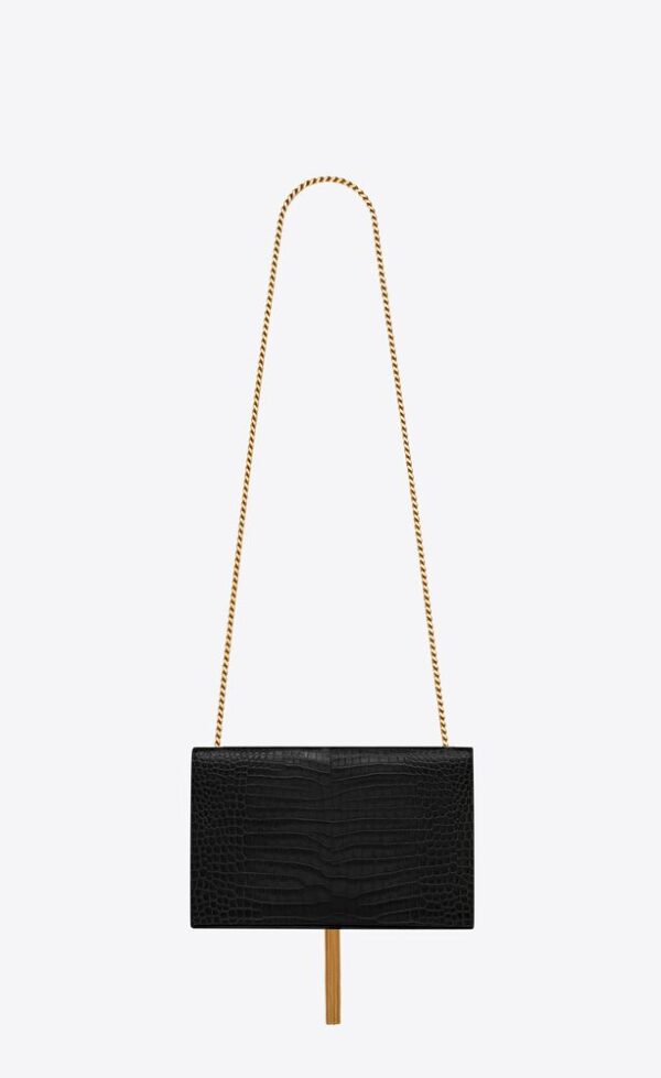 MEDIUM KATE TASSEL IN CROCODILE-EMBOSSED LEATHER - Image 2
