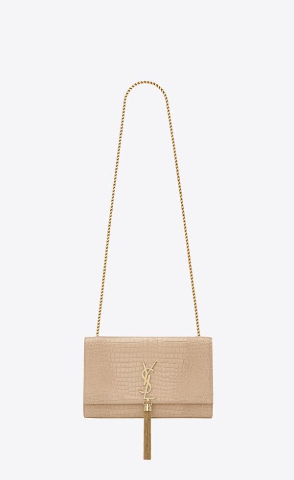 MEDIUM KATE TASSEL IN CROCODILE-EMBOSSED LEATHER - Image 6