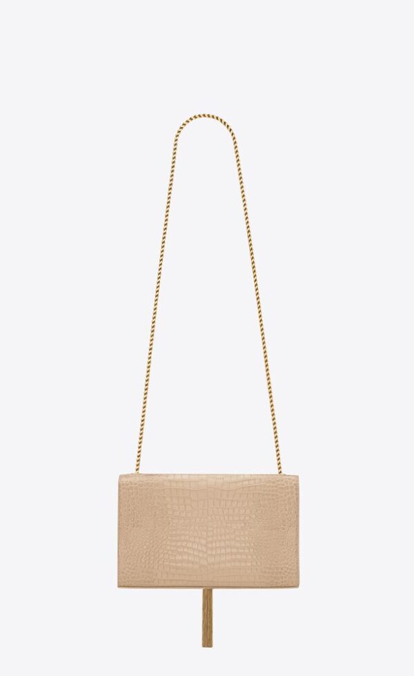 MEDIUM KATE TASSEL IN CROCODILE-EMBOSSED LEATHER - Image 7