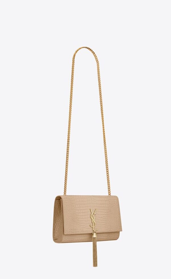 MEDIUM KATE TASSEL IN CROCODILE-EMBOSSED LEATHER - Image 10