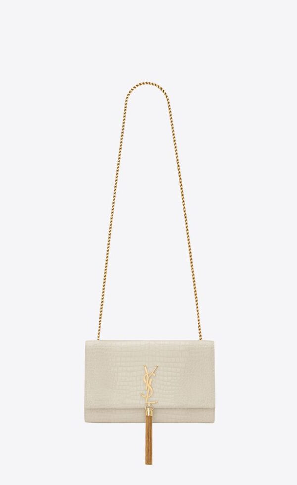 MEDIUM KATE TASSEL IN CROCODILE-EMBOSSED LEATHER - Image 11