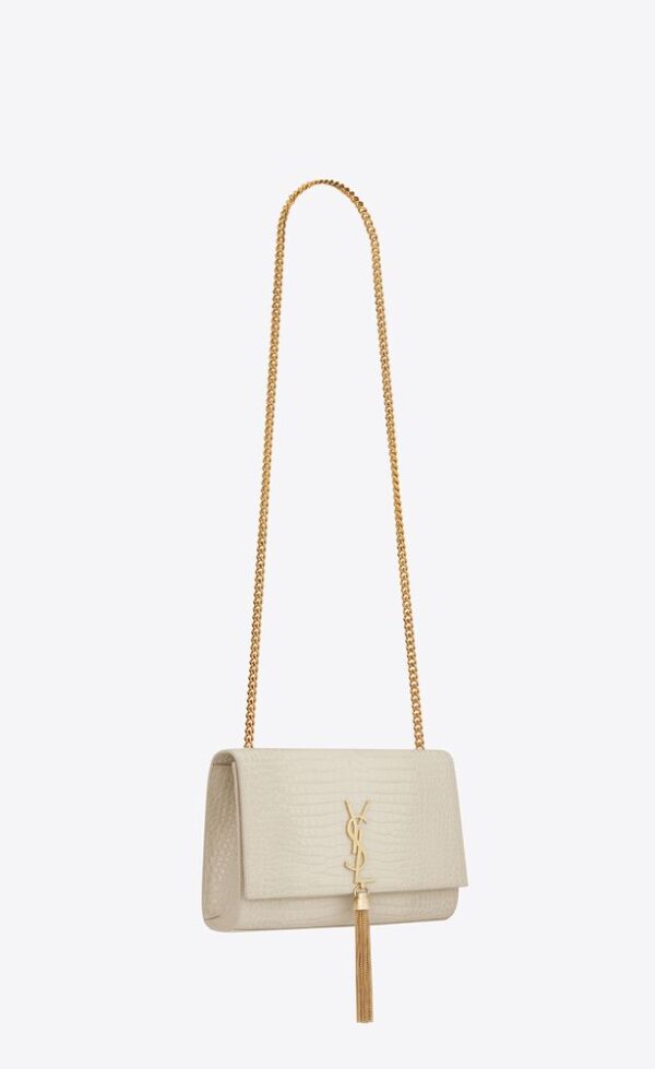MEDIUM KATE TASSEL IN CROCODILE-EMBOSSED LEATHER - Image 15