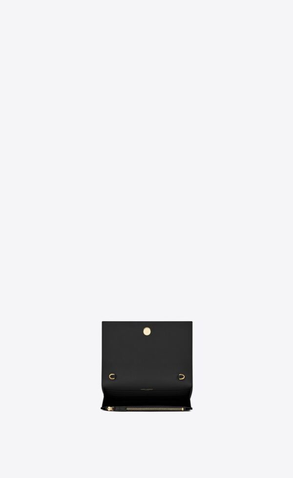 KATE CHAIN WALLET WITH TASSEL IN CROCODILE-EMBOSSED SHINY LEATHER - Image 5