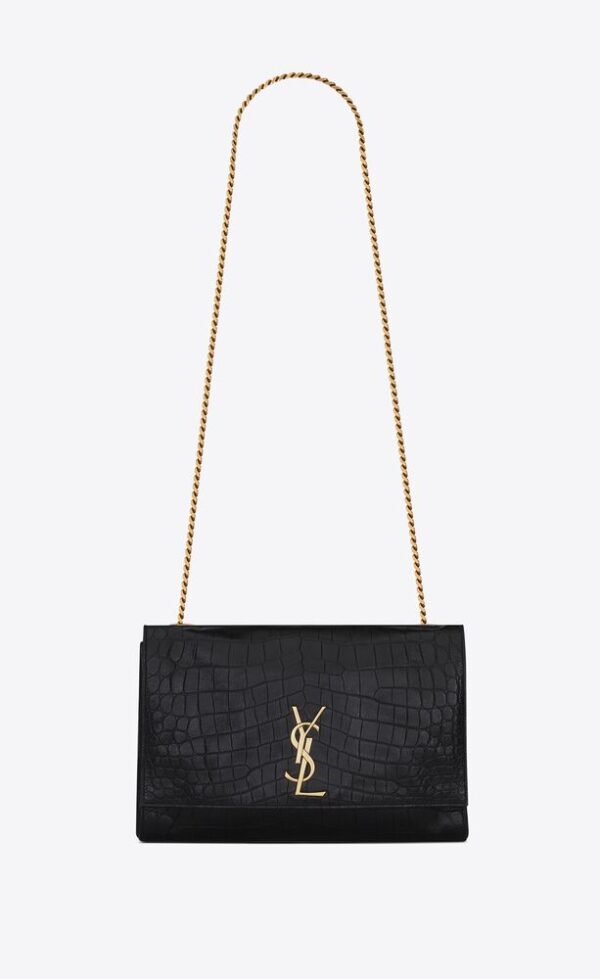 REVERSIBLE KATE IN CROCODILE-EMBOSSED LEATHER