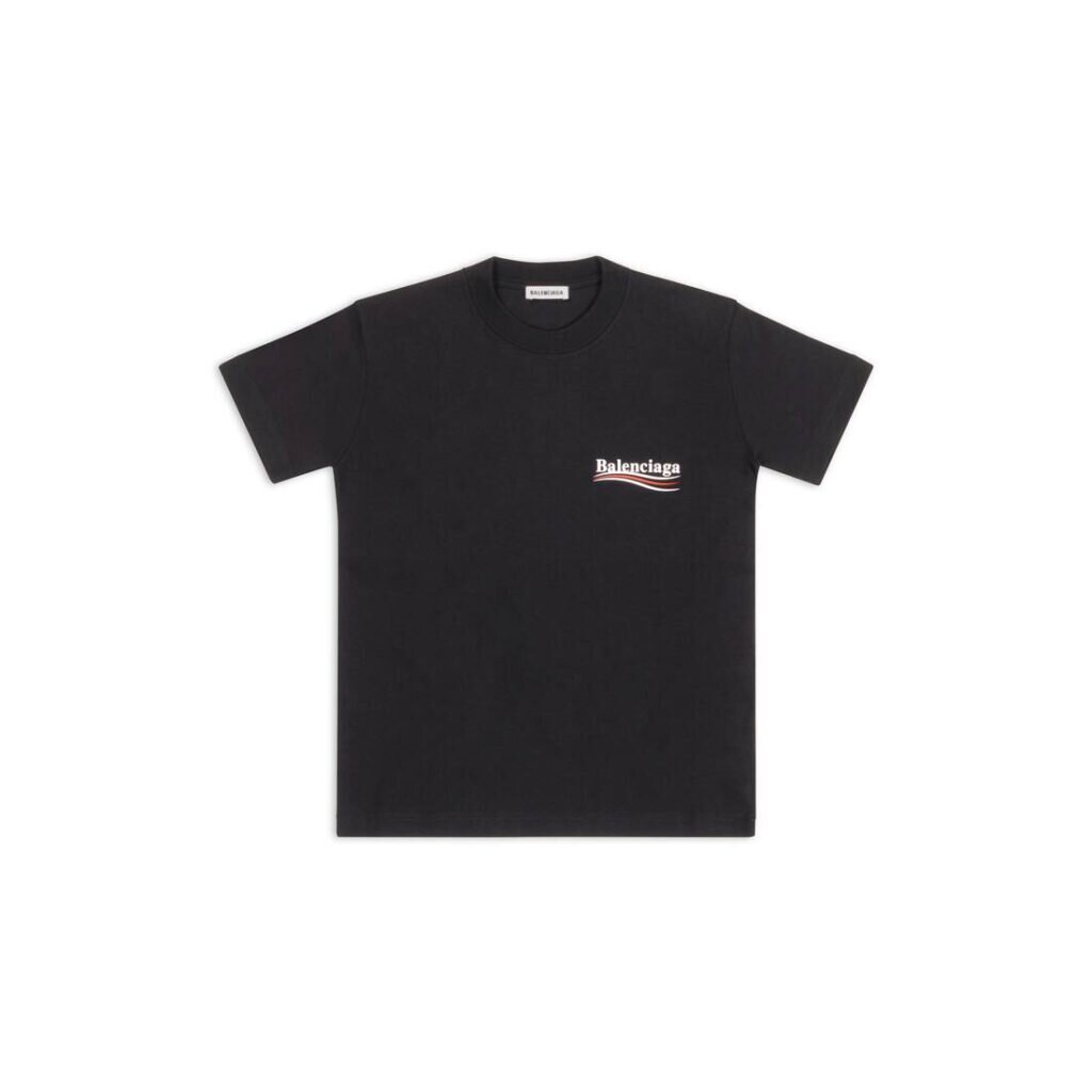 WOMEN'S POLITICAL CAMPAIGN T-SHIRT SMALL FIT IN BLACK
