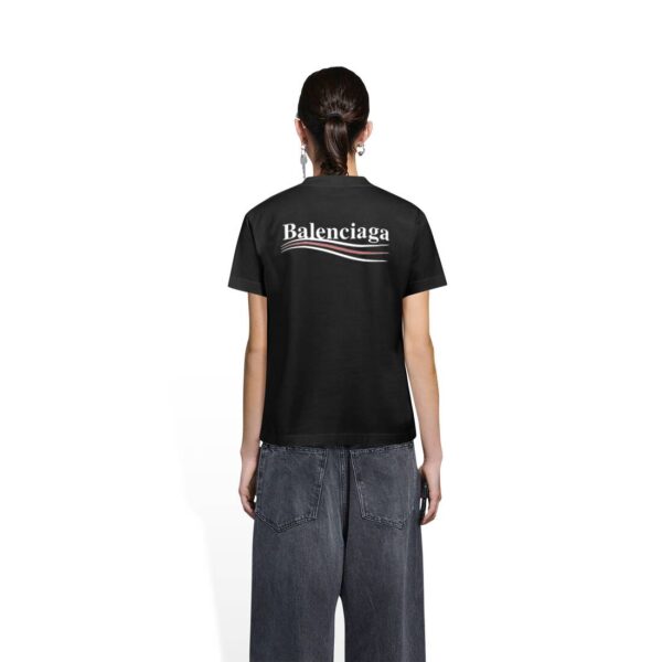 WOMEN'S POLITICAL CAMPAIGN T-SHIRT SMALL FIT IN BLACK - Image 6