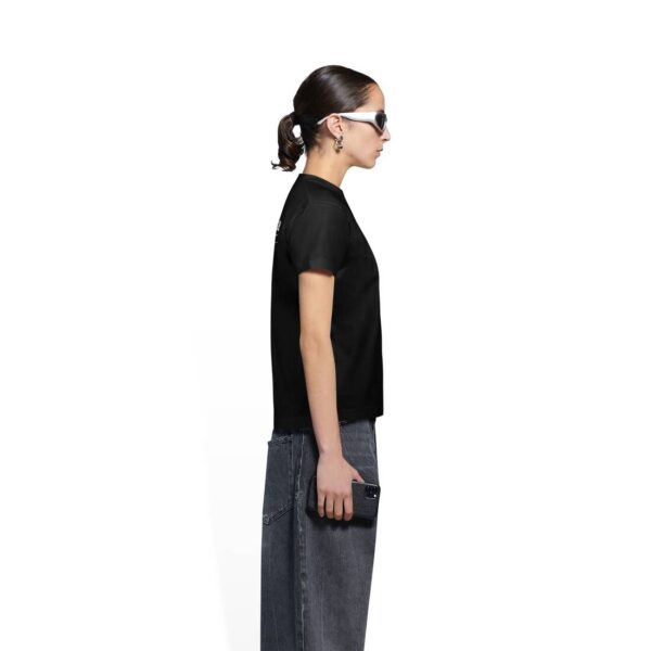 WOMEN'S POLITICAL CAMPAIGN T-SHIRT SMALL FIT IN BLACK - Image 4