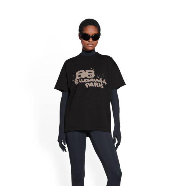 HAND DRAWN BB ICON T-SHIRT MEDIUM FIT IN BLACK - Image 5