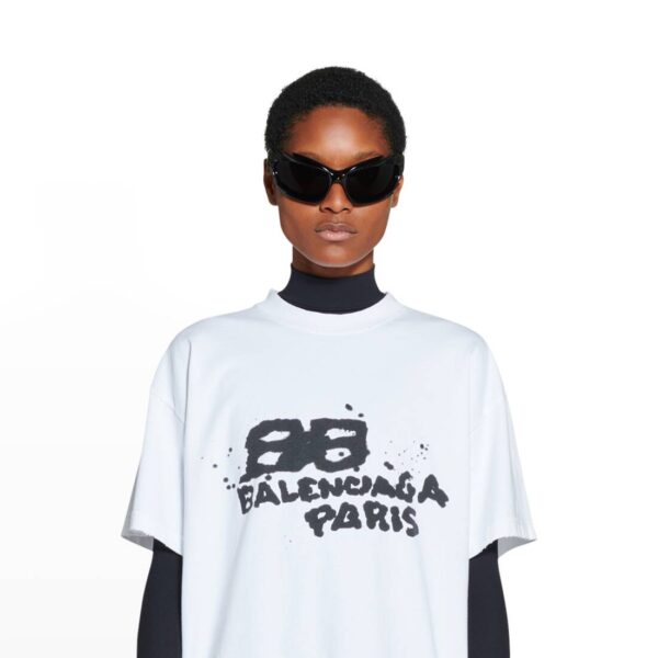 HAND DRAWN BB ICON T-SHIRT MEDIUM FIT IN WHITE - Image 3