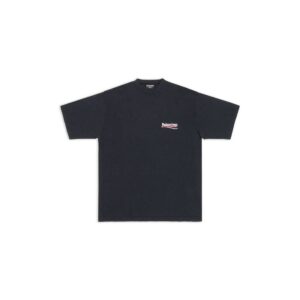 MEN'S POLITICAL CAMPAIGN T-SHIRT LARGE FIT IN BLACK
