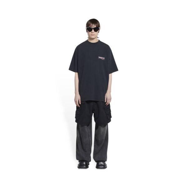MEN'S POLITICAL CAMPAIGN T-SHIRT LARGE FIT IN BLACK - Image 6
