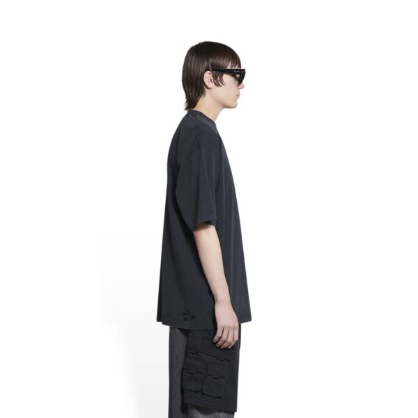 MEN'S POLITICAL CAMPAIGN T-SHIRT LARGE FIT IN BLACK - Image 3