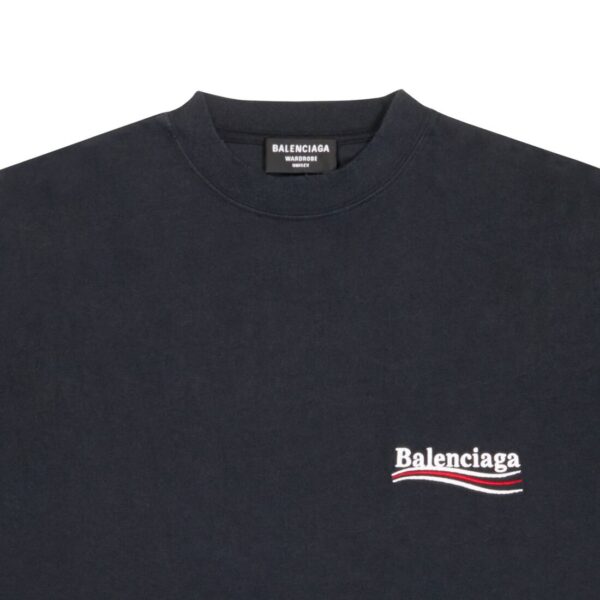 MEN'S POLITICAL CAMPAIGN T-SHIRT LARGE FIT IN BLACK - Image 2