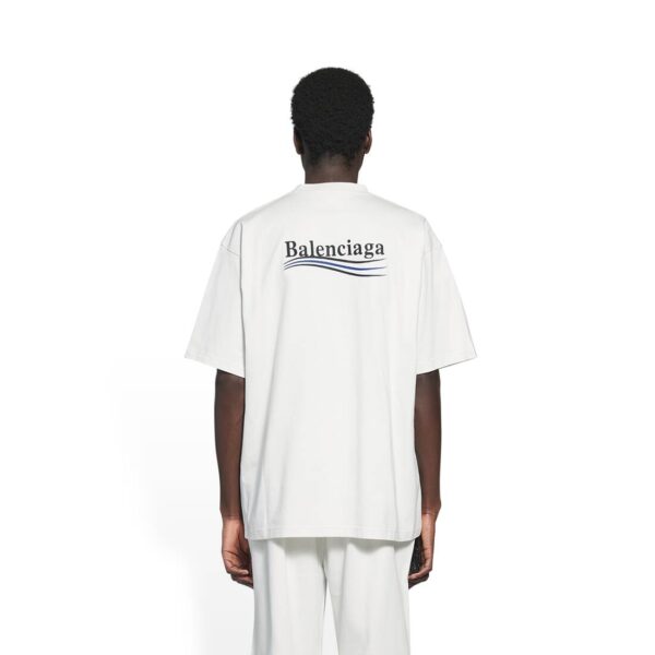 MEN'S POLITICAL CAMPAIGN T-SHIRT LARGE FIT IN WHITE - Image 4