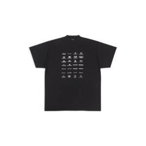 ARCHIVES LOGOS T-SHIRT OVERSIZED IN BLACK