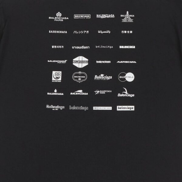 ARCHIVES LOGOS T-SHIRT OVERSIZED IN BLACK - Image 3