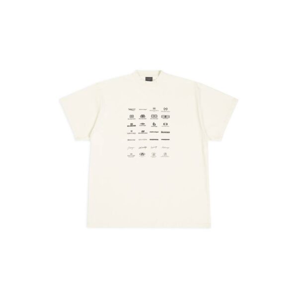 ARCHIVES LOGOS T-SHIRT OVERSIZED IN LIGHT BEIGE