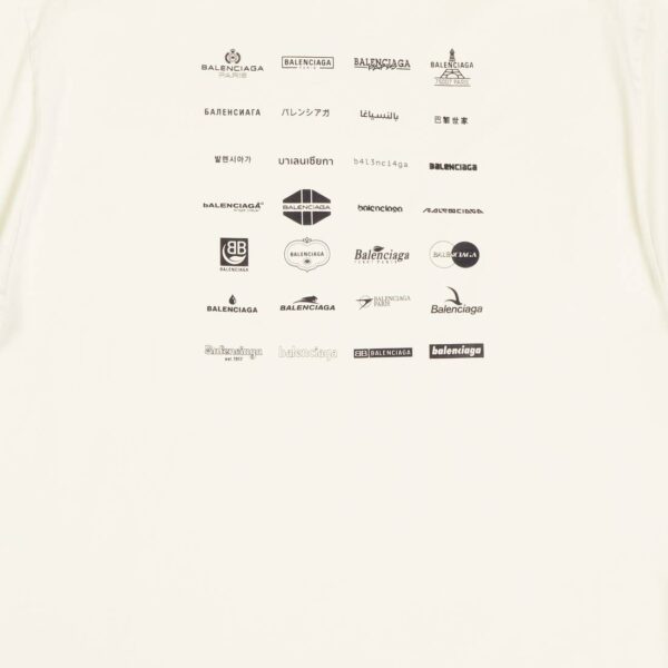 ARCHIVES LOGOS T-SHIRT OVERSIZED IN LIGHT BEIGE - Image 3