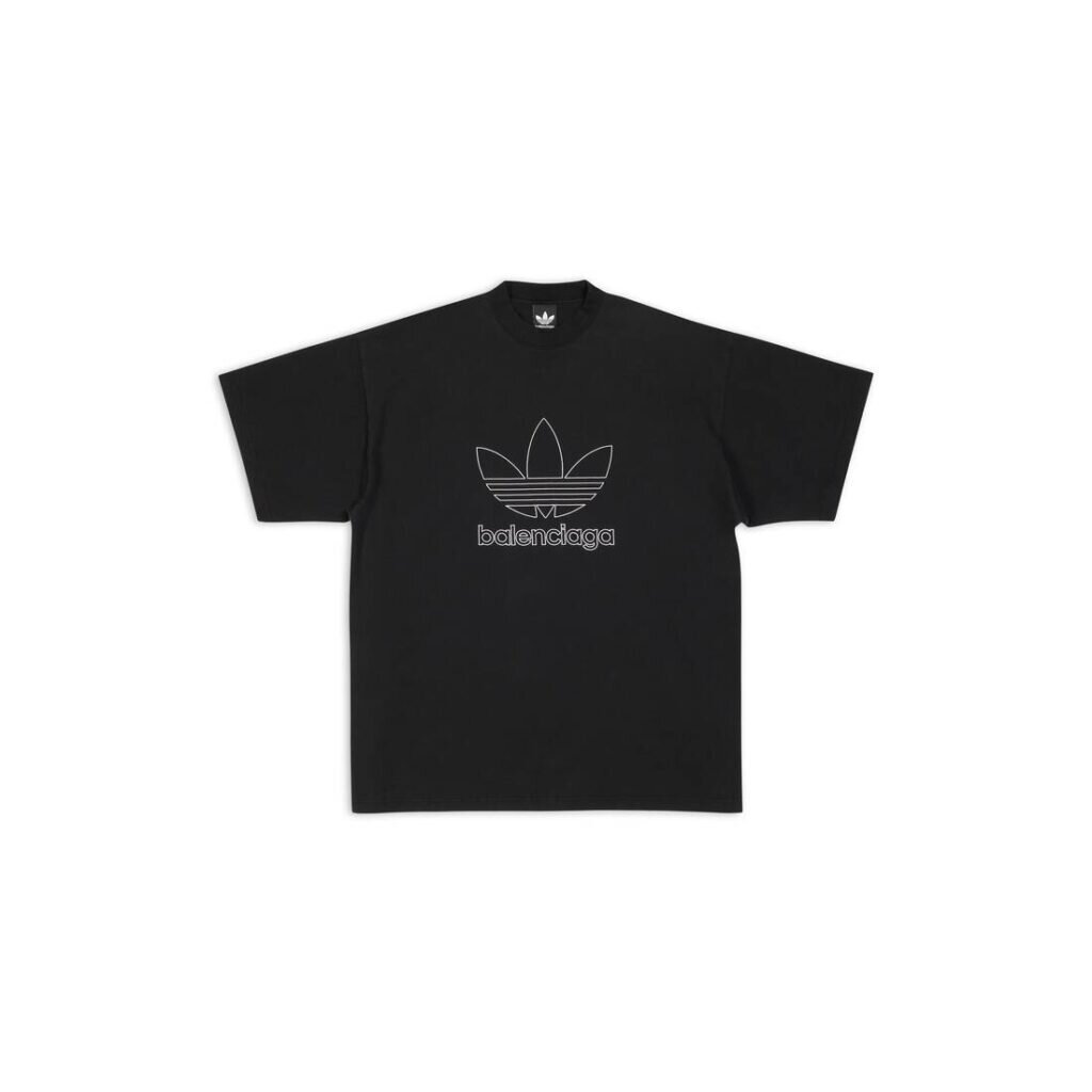 BALENCIAGA / ADIDAS T-SHIRT OVERSIZED IN BLACK