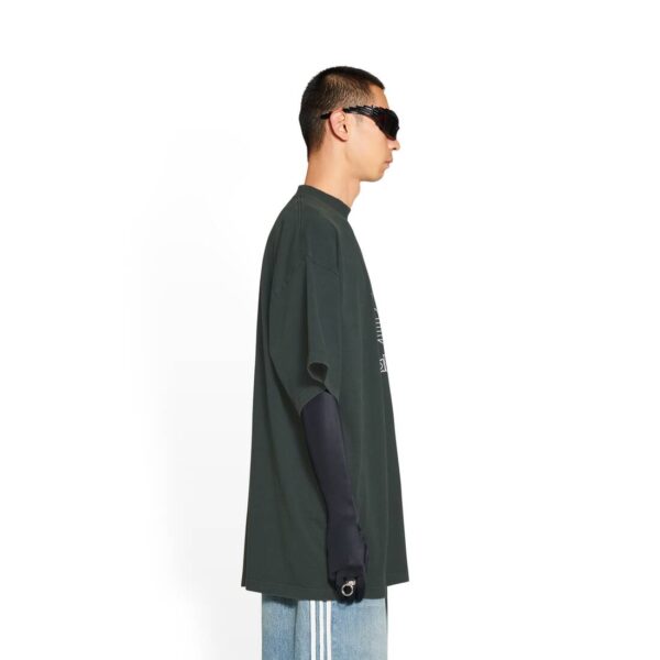 BALENCIAGA / ADIDAS T-SHIRT OVERSIZED IN GREEN - Image 4
