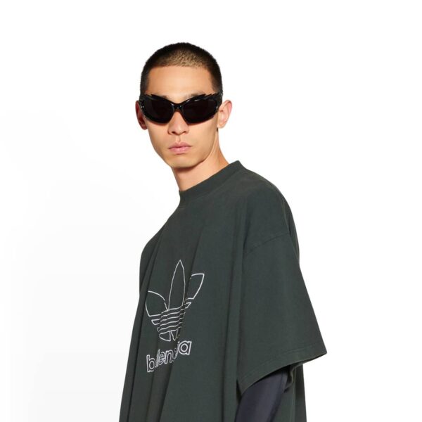 BALENCIAGA / ADIDAS T-SHIRT OVERSIZED IN GREEN - Image 3