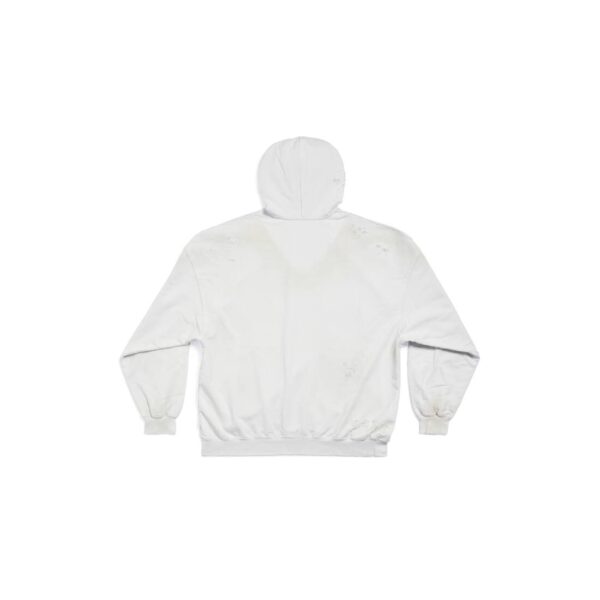 MEN'S SKATER HOODIE OVERSIZED IN WHITE - Image 4