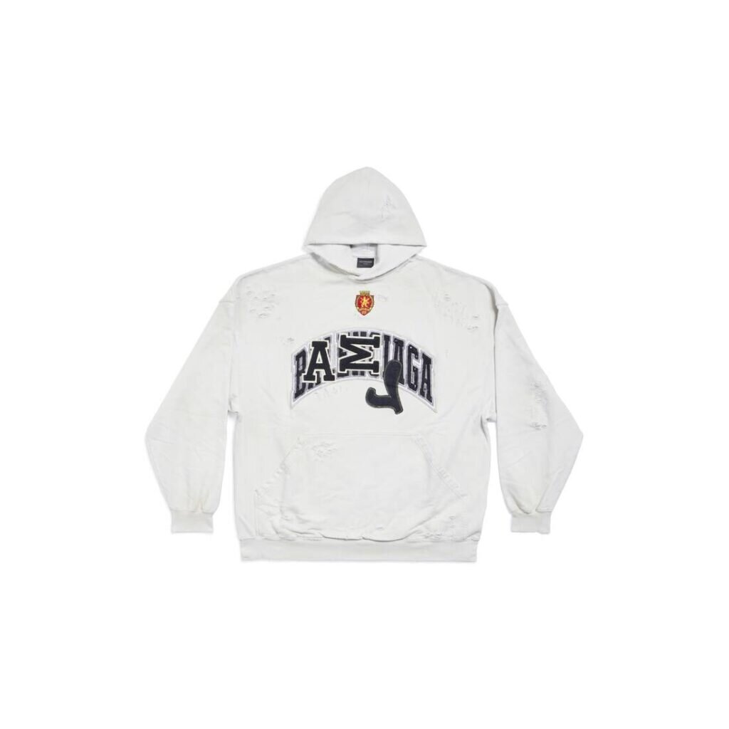 MEN'S SKATER HOODIE OVERSIZED IN WHITE