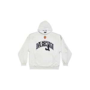 MEN'S SKATER HOODIE OVERSIZED IN WHITE