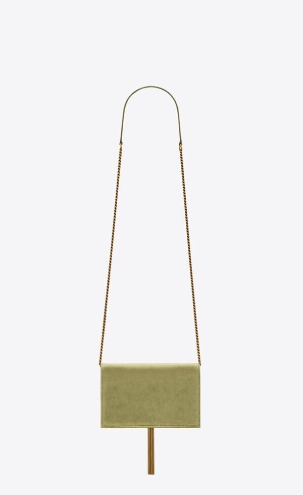 KATE CHAIN WALLET WITH TASSEL IN VELVET - Image 5