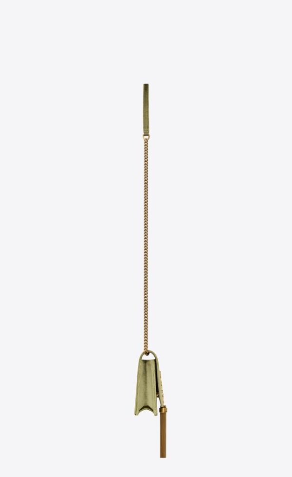 KATE CHAIN WALLET WITH TASSEL IN VELVET - Image 4