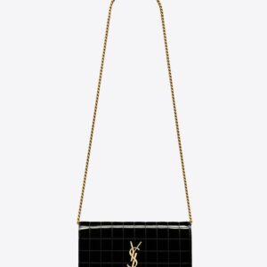 PATENT LEATHER CASSANDRE CHAIN WALLET