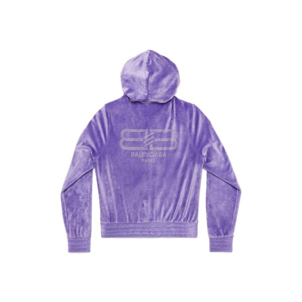 WOMEN'S BB PARIS STRASS ZIP-UP HOODIE FITTED - Image 2
