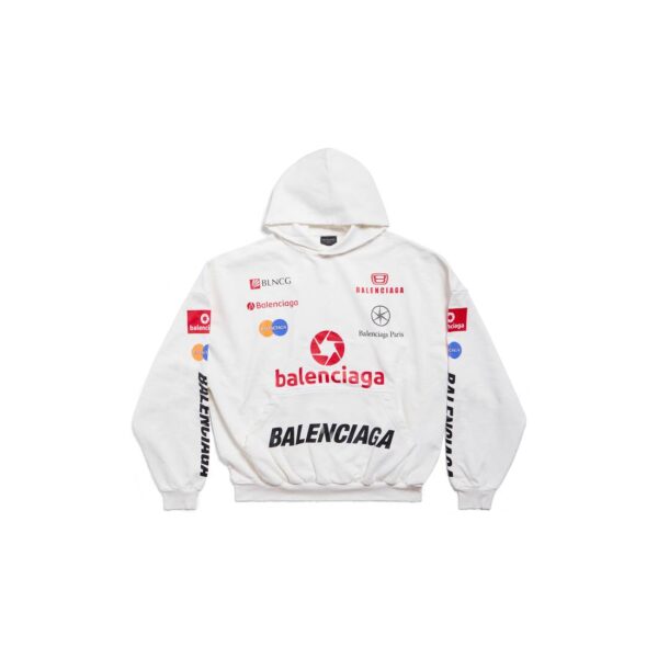 Men's TOP LEAGUE HOODIE OVERSIZED IN BLACK/WHITE - Image 8