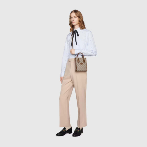 Mini tote bag with Interlocking G - Image 3