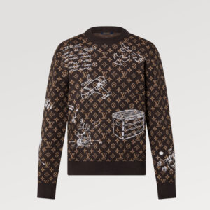 LV Monogram Embroidered Wool Crewneck