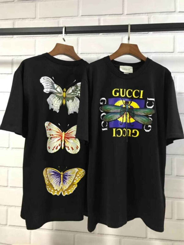 Moth and butterfly print Gucci T-shirt - Image 4