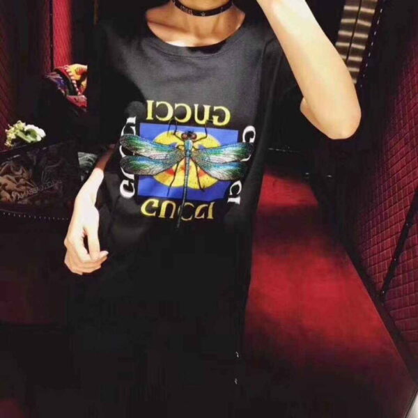 Moth and butterfly print Gucci T-shirt - Image 2