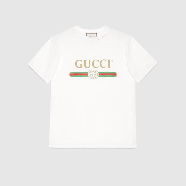 Oversize T-shirt with Gucci logo - Image 4