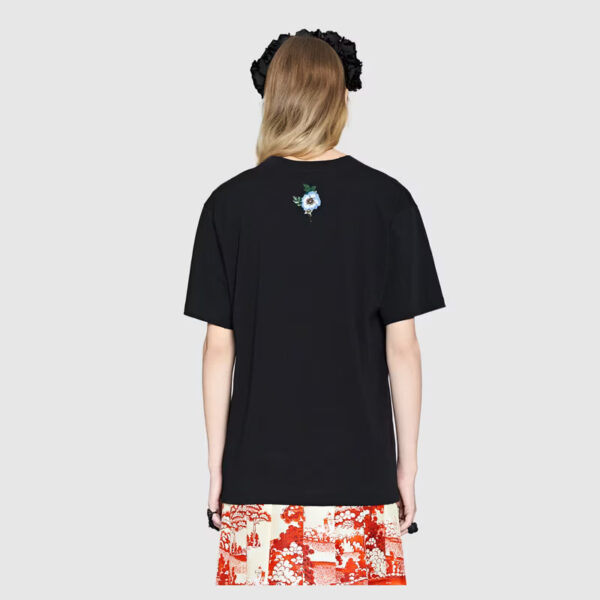 Oversize T-shirt with Gucci logo - Image 2