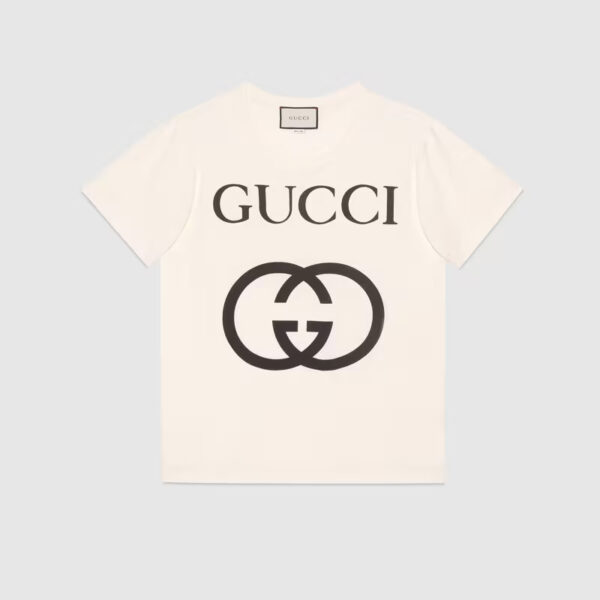 Oversize T-shirt with Interlocking G - Image 5