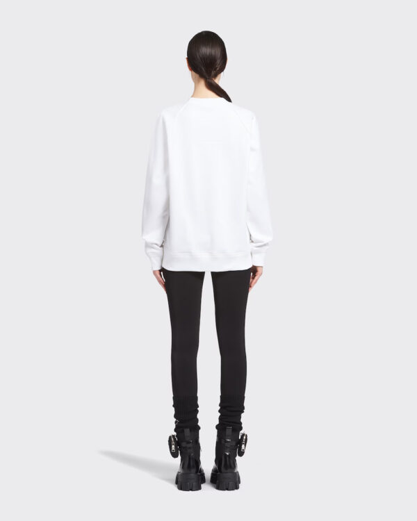 Prada Oversized logo print jersey sweatshirt - Image 5
