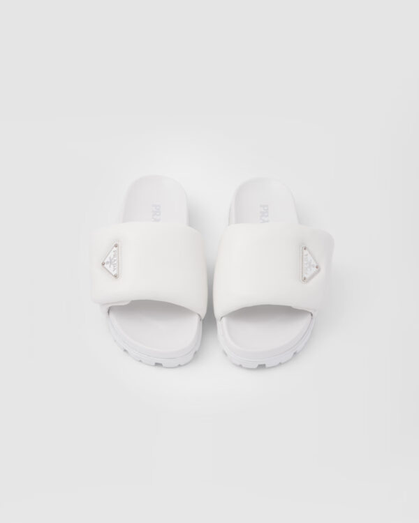 Prada Soft padded nappa leather slides - Image 7