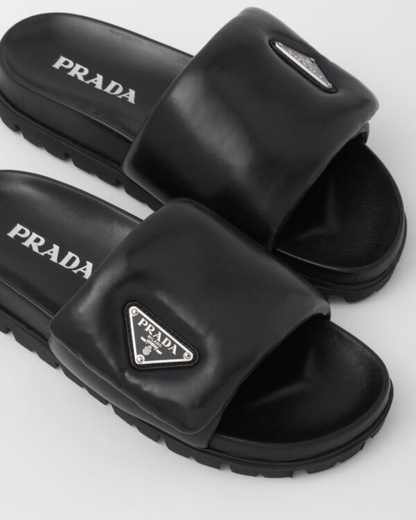 Prada Soft padded nappa leather slides - Image 2