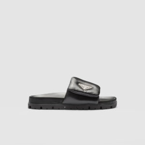 Prada Soft padded nappa leather slides