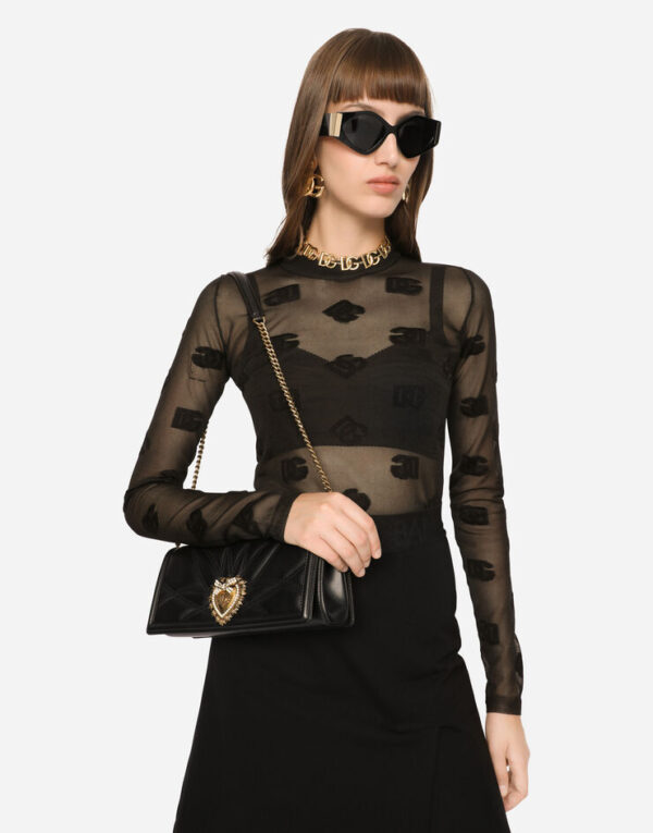 Quilted nappa leather Devotion baguette bag